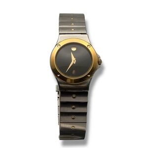 Vintage Movado Museum Two-Tone Quartz Watch | Swiss Made | 1980s